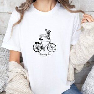 Dachshund on Bicycle Shirts, Dog Lovers Tee